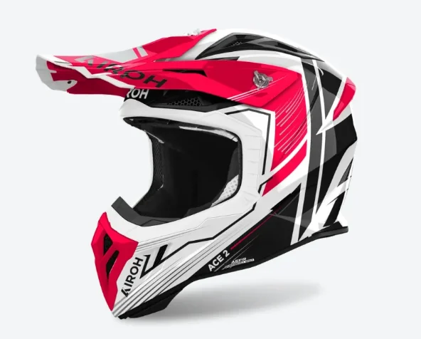 Capacete Airoh Aviator Ace 2 Engine Vermelho Brilho - Spinelli